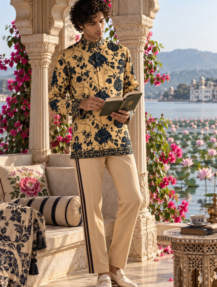 Image of Aakrosh Beige Printed Coord Set