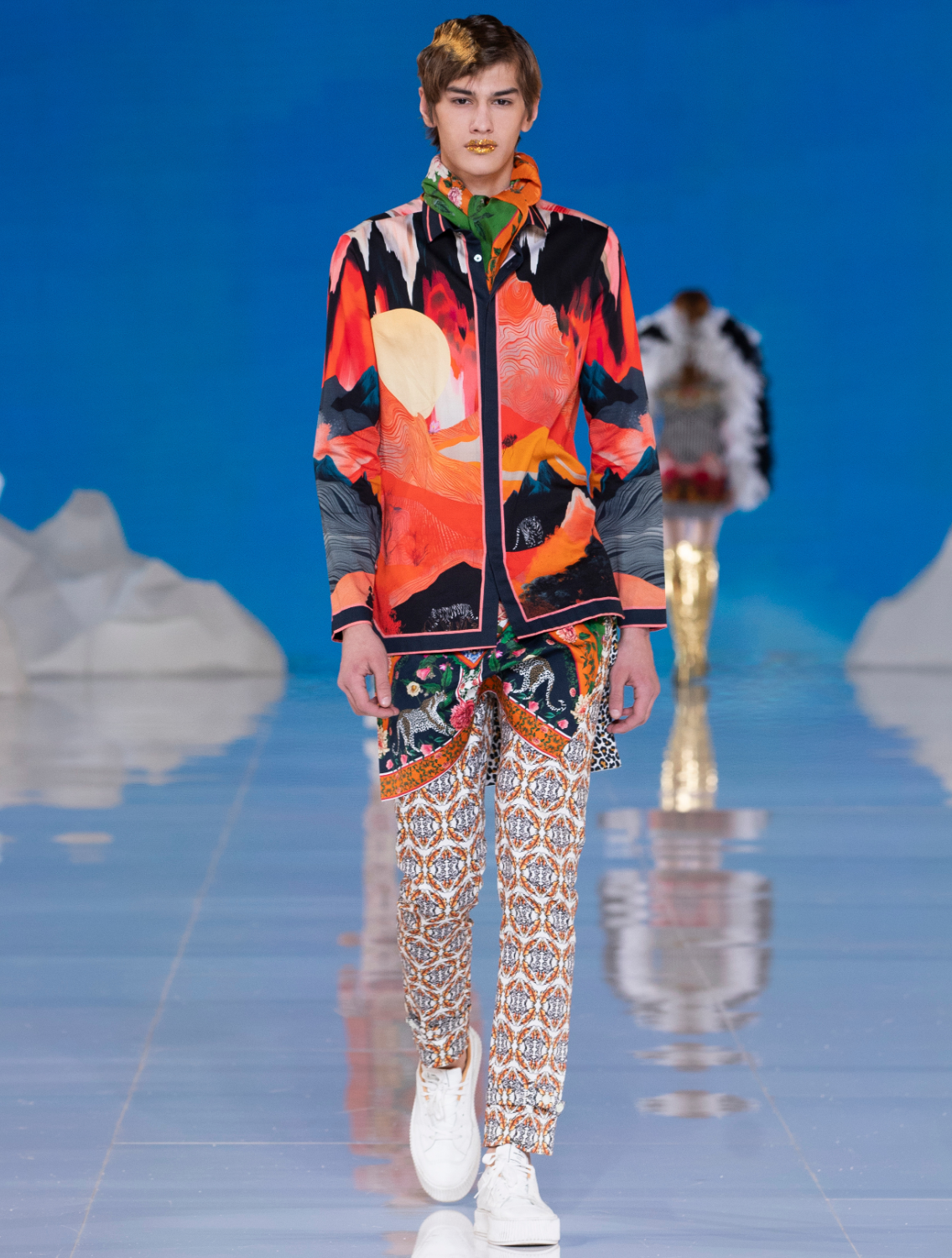 Basch Printed Trousers Runway