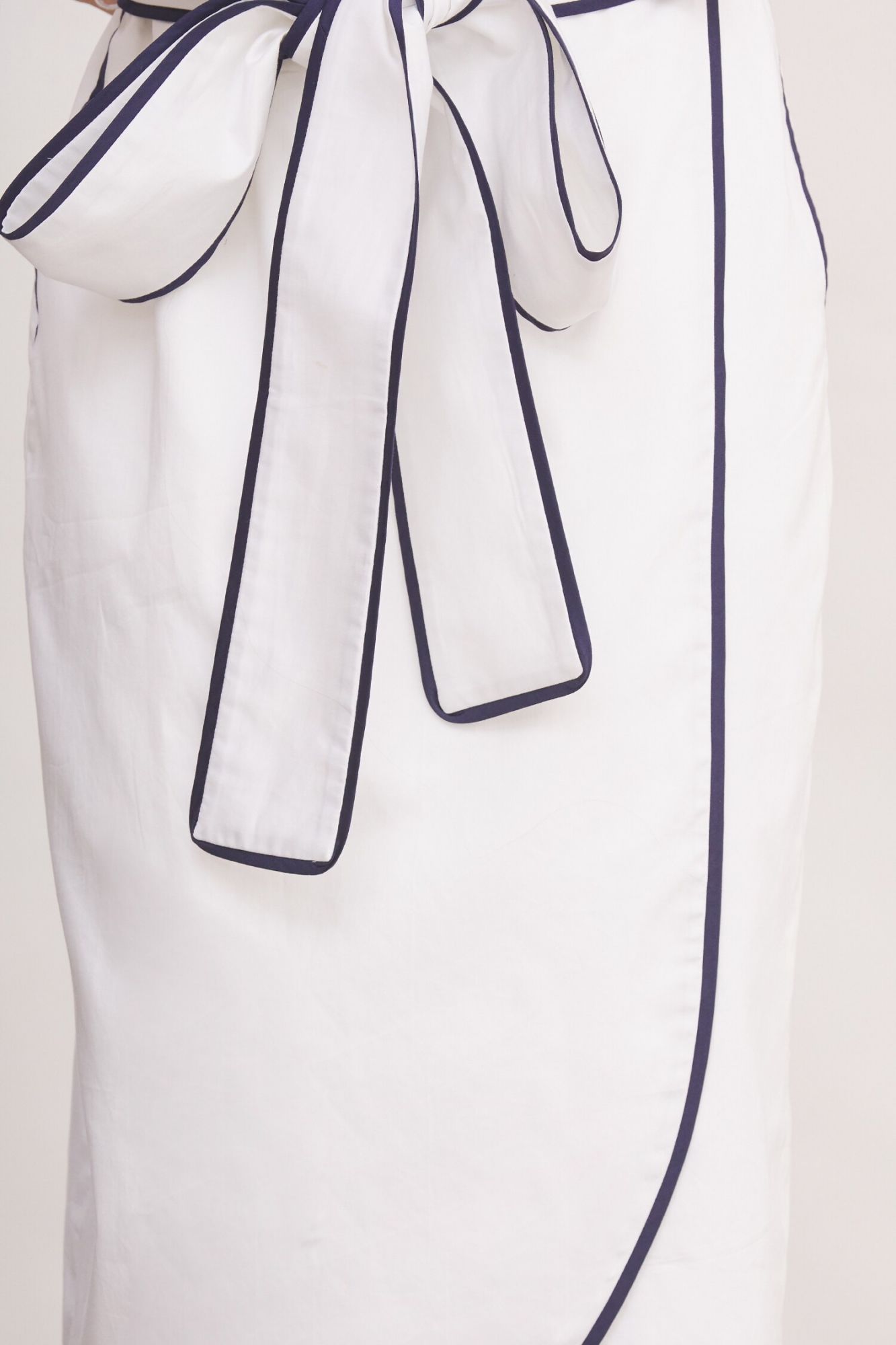 White Paperbag Wrap Skirt