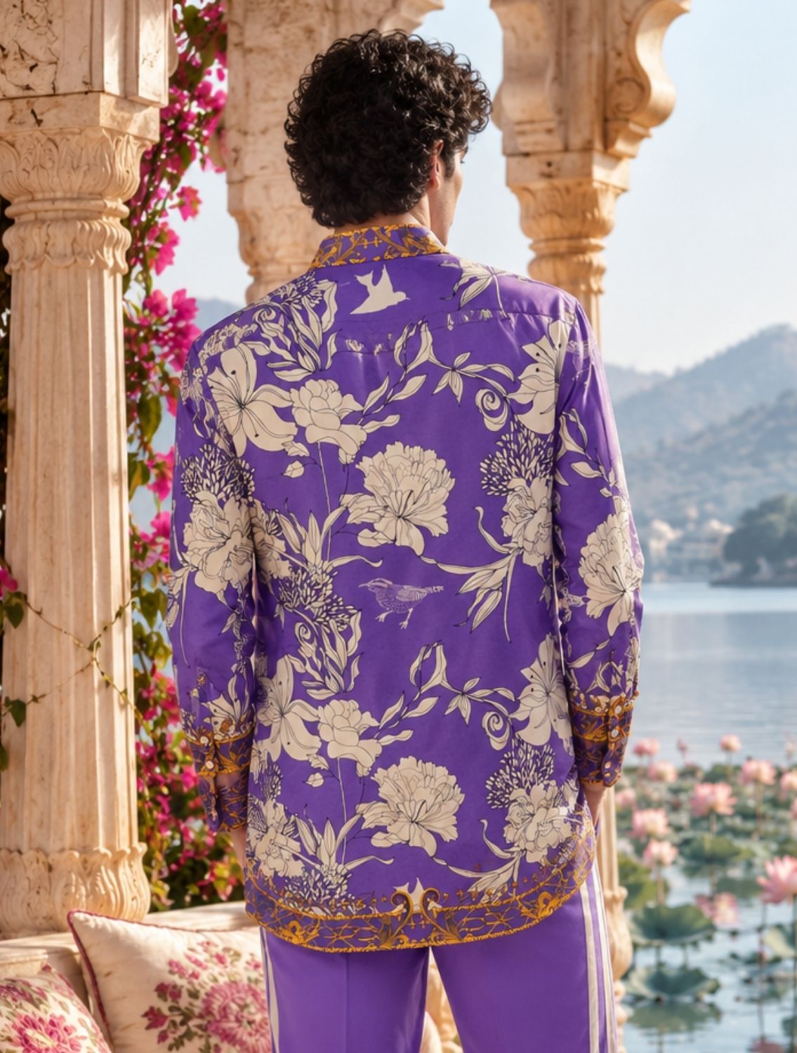 Raas Purple Printed Shirt