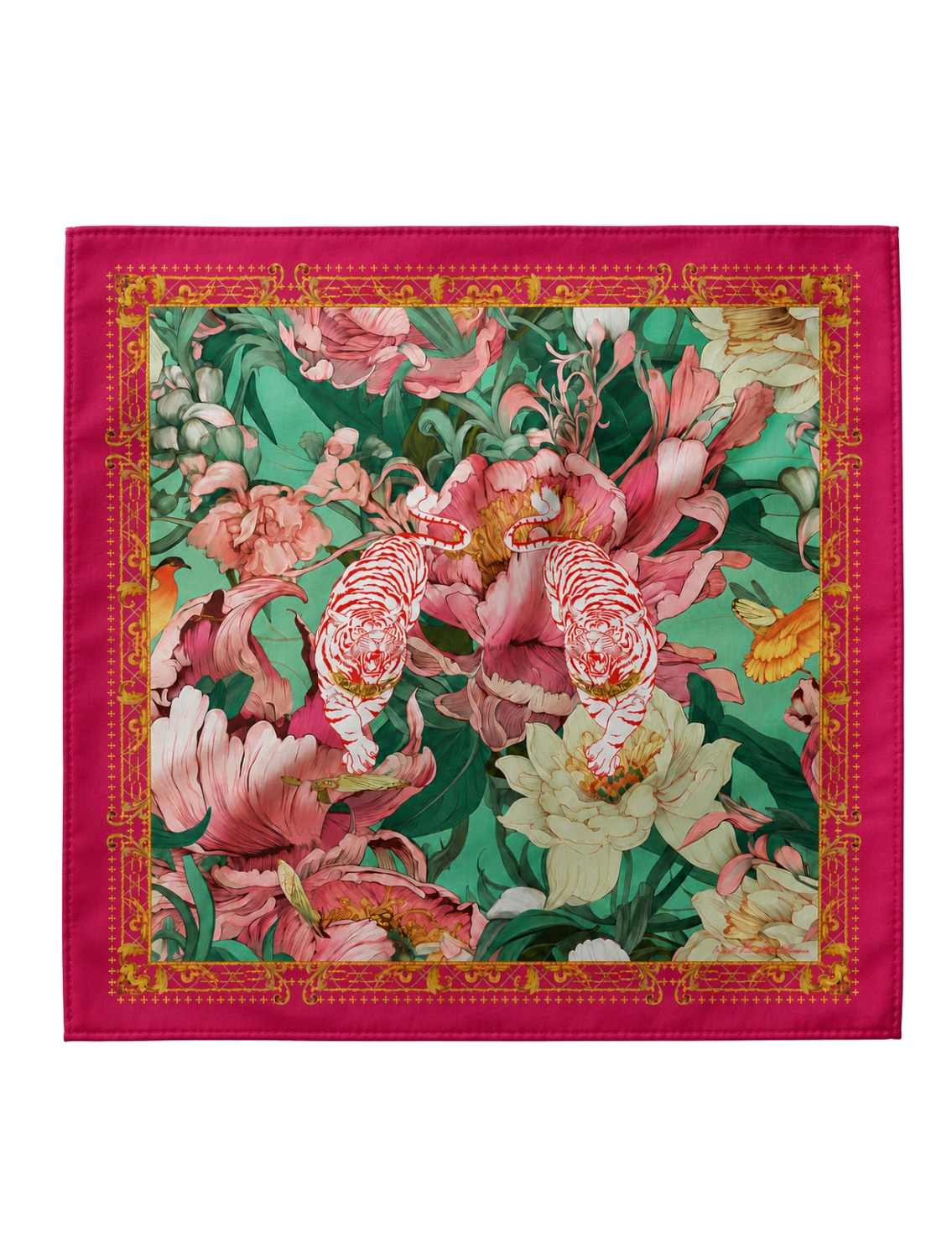 Blush Tiger Pocketsquare