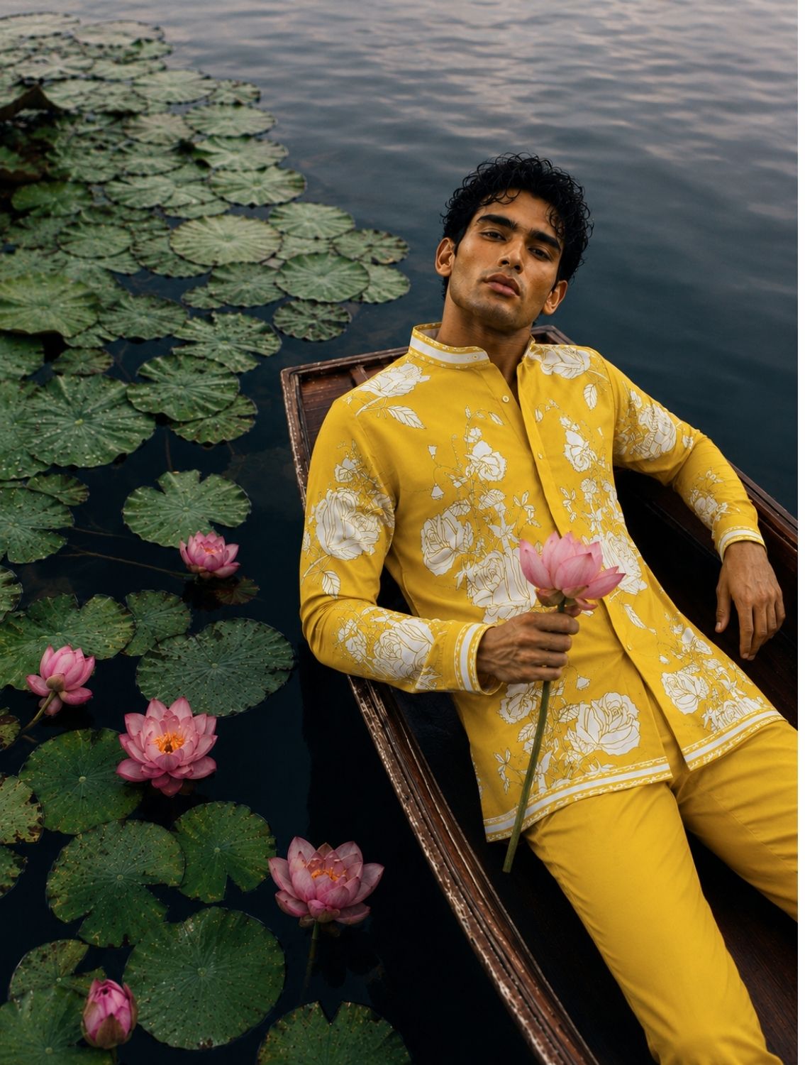 Bharat Yellow Printed Coord Set