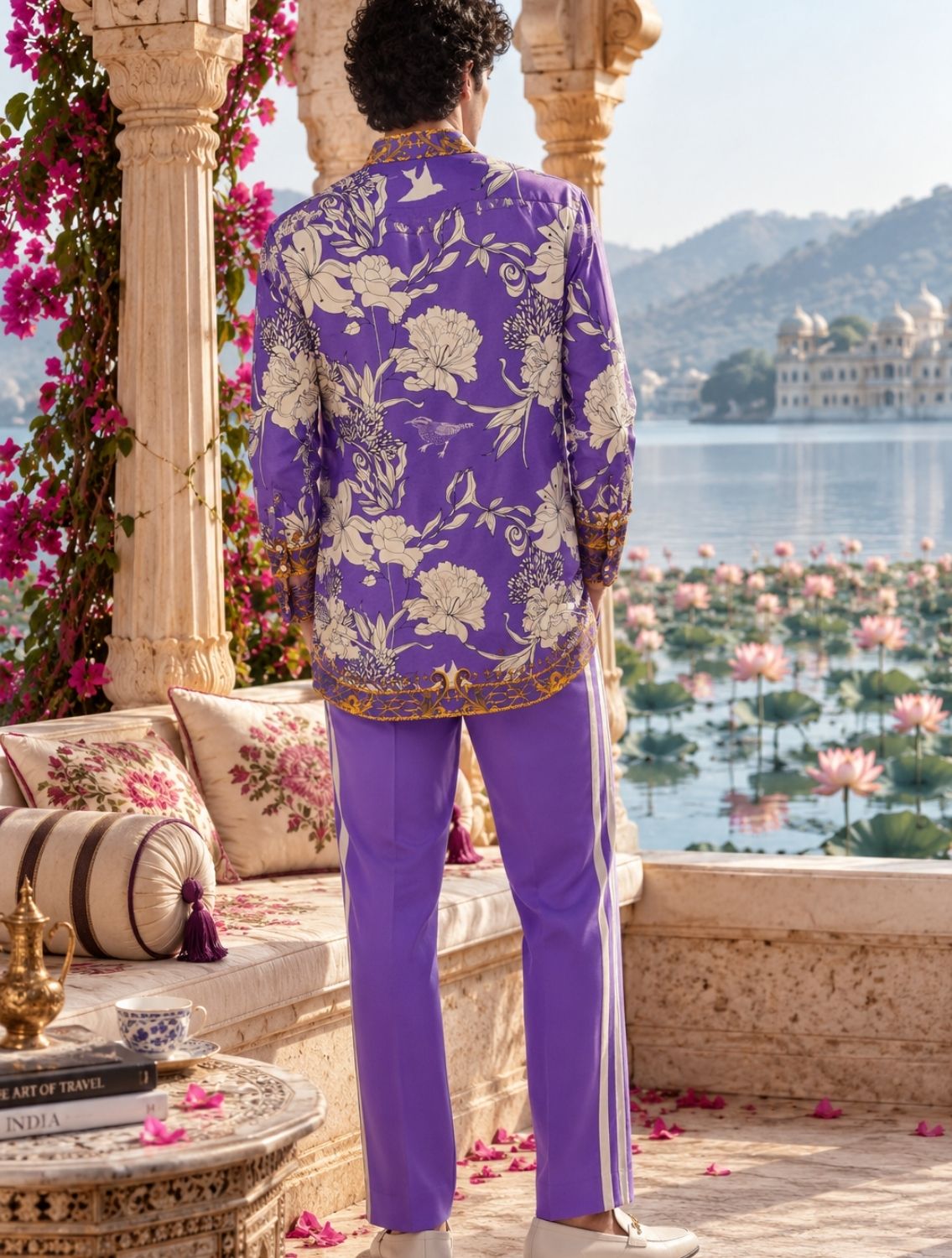 Raas Purple Printed Coord Set
