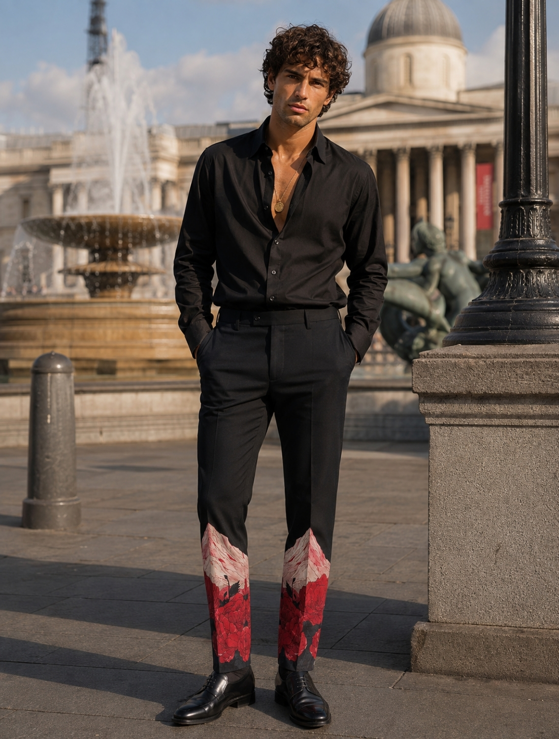 Black Mountain Printed Trousers