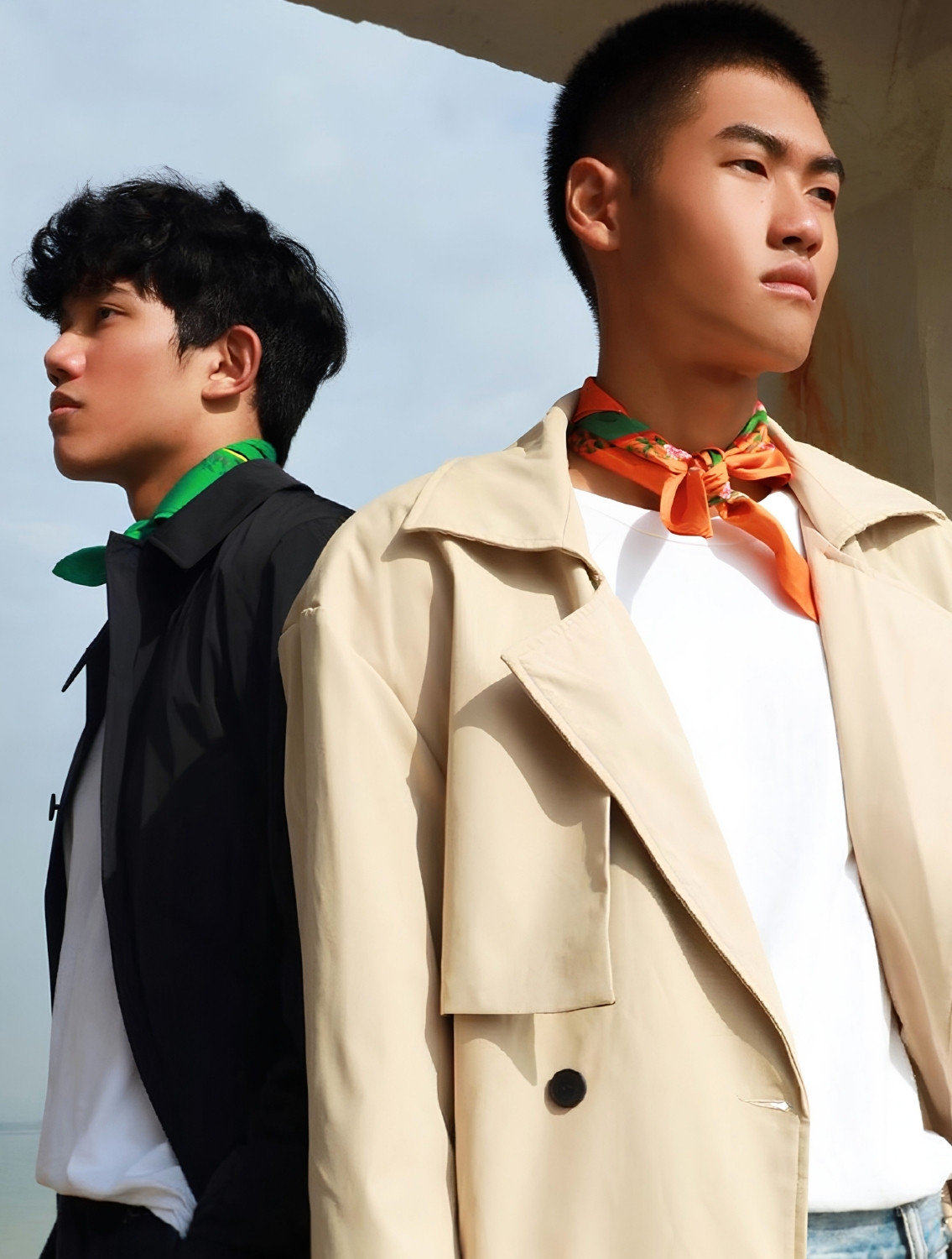 Orange Leopard Cotton Scarf