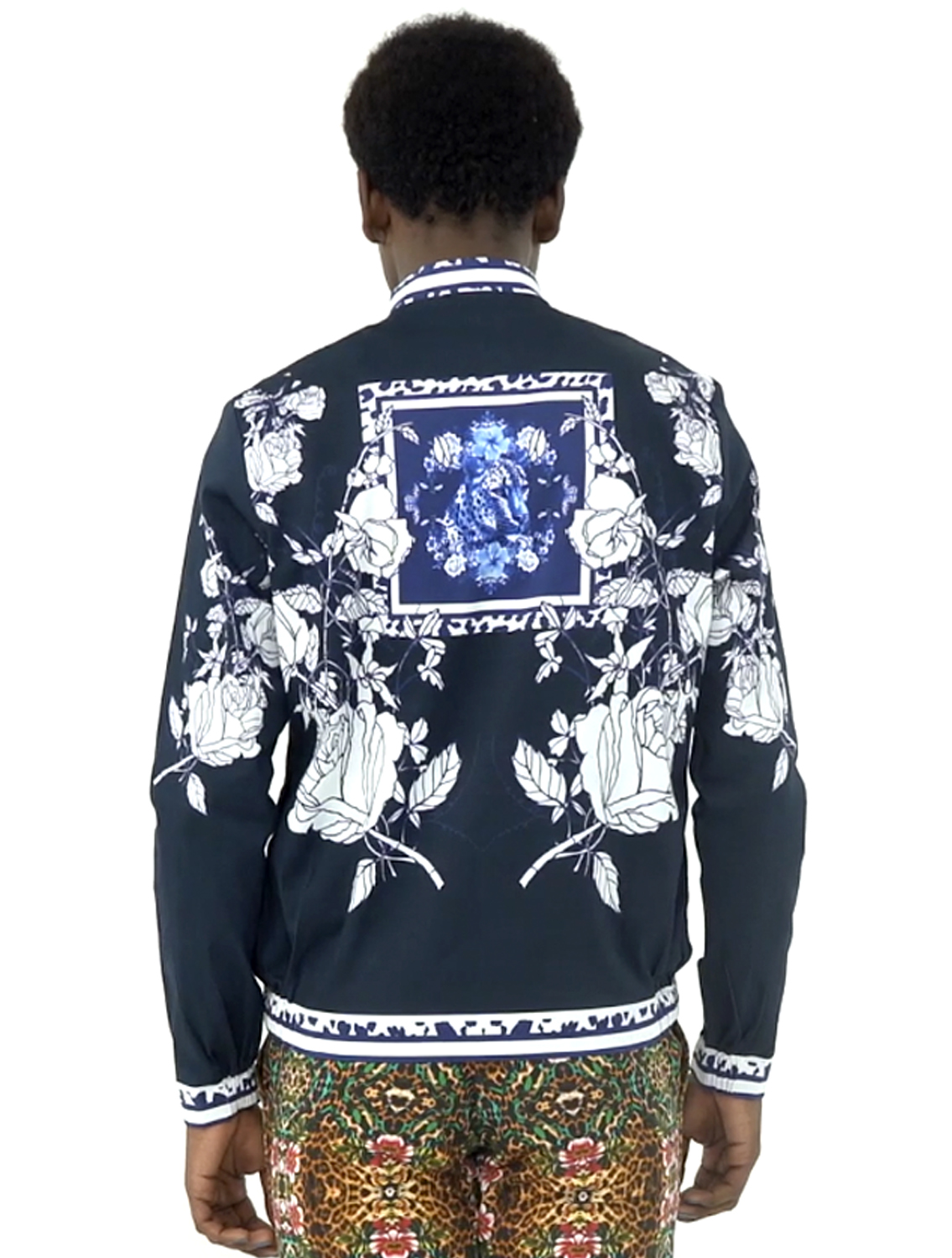 Diso Blue Bomber Jacket Back