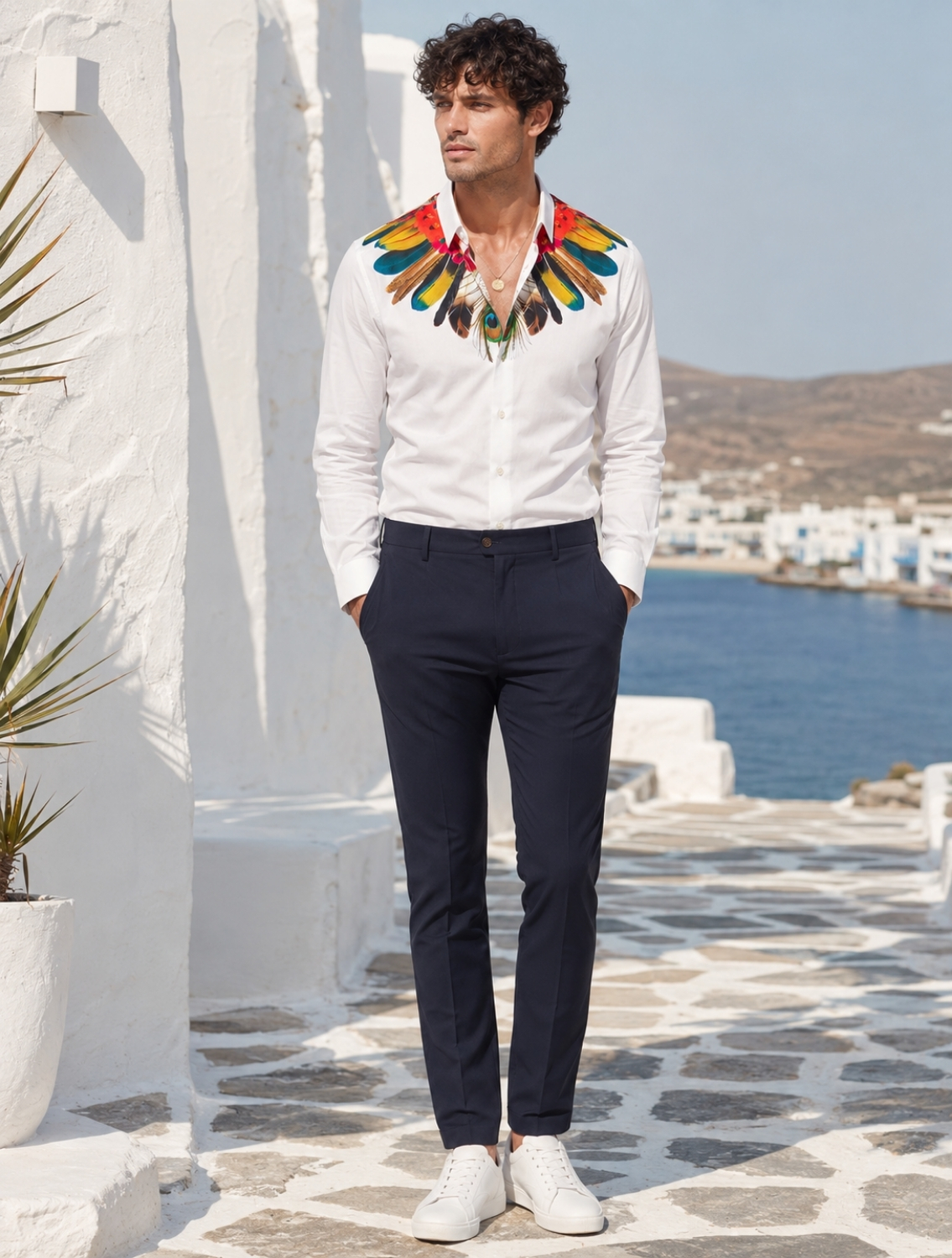 Indicus Feather Printed Shirt