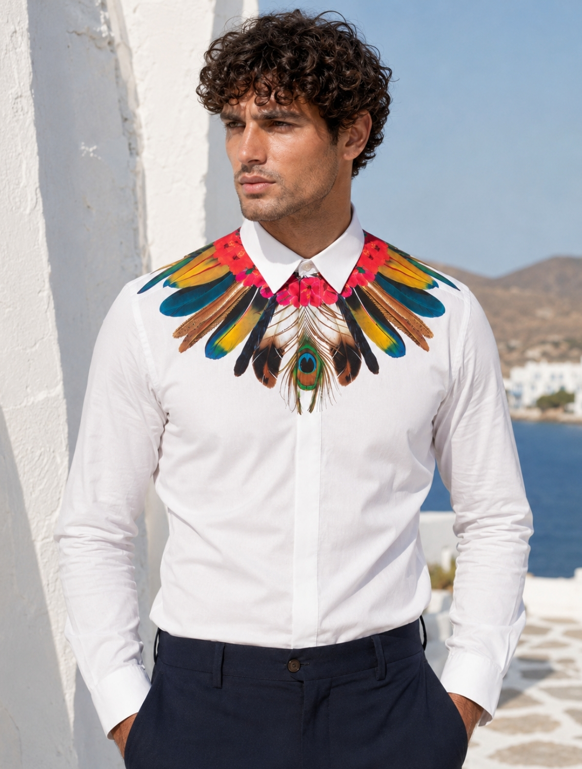 Indicus Feather Printed Shirt
