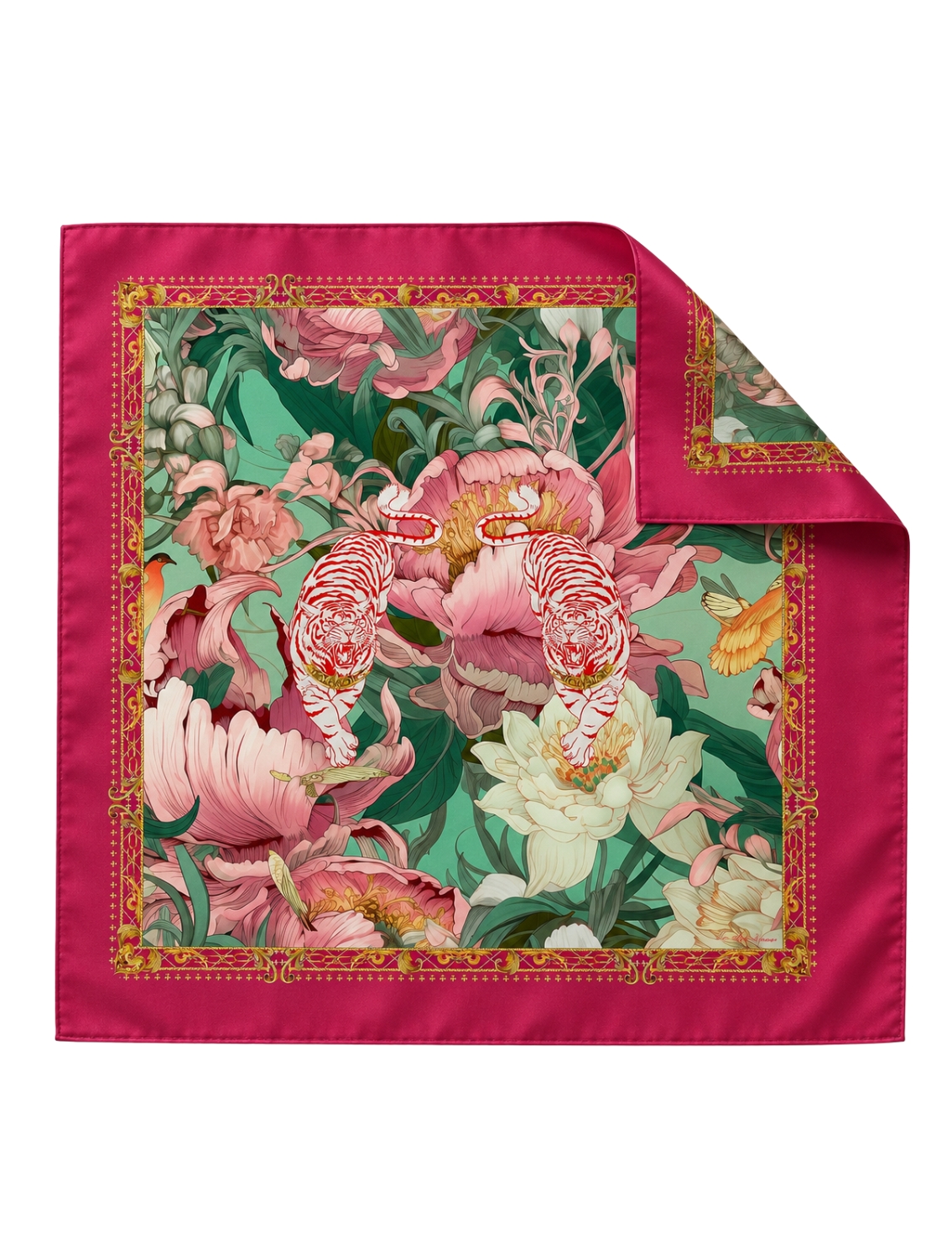 Blush Tiger Pocketsquare