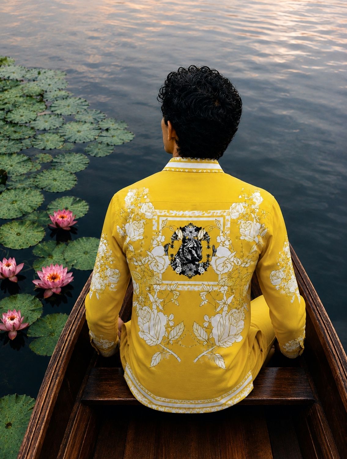 Bharat Yellow Printed Shirt