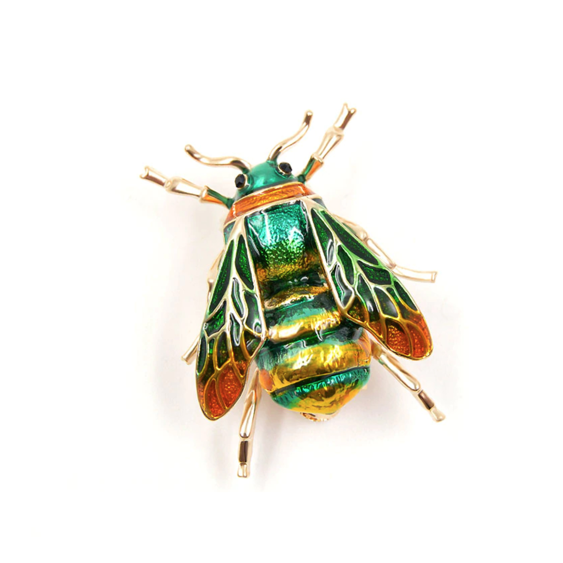 Green Bumblebee Brooch