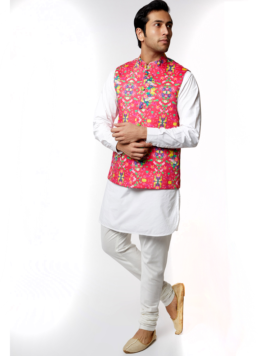 Phool Printed Waistcoat