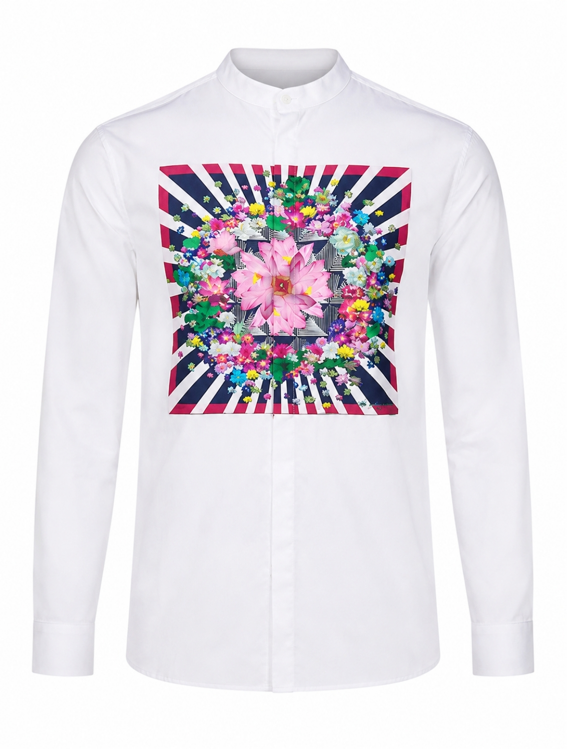 PatKamal White Centre Printed Shirt