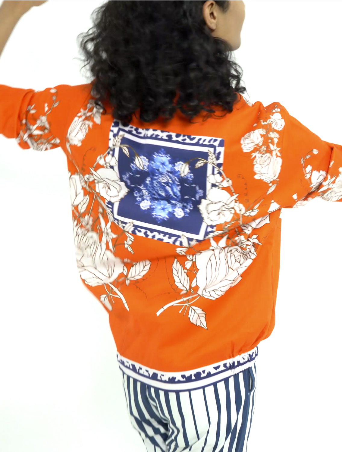 Diso Orange Bomber Jacket Back