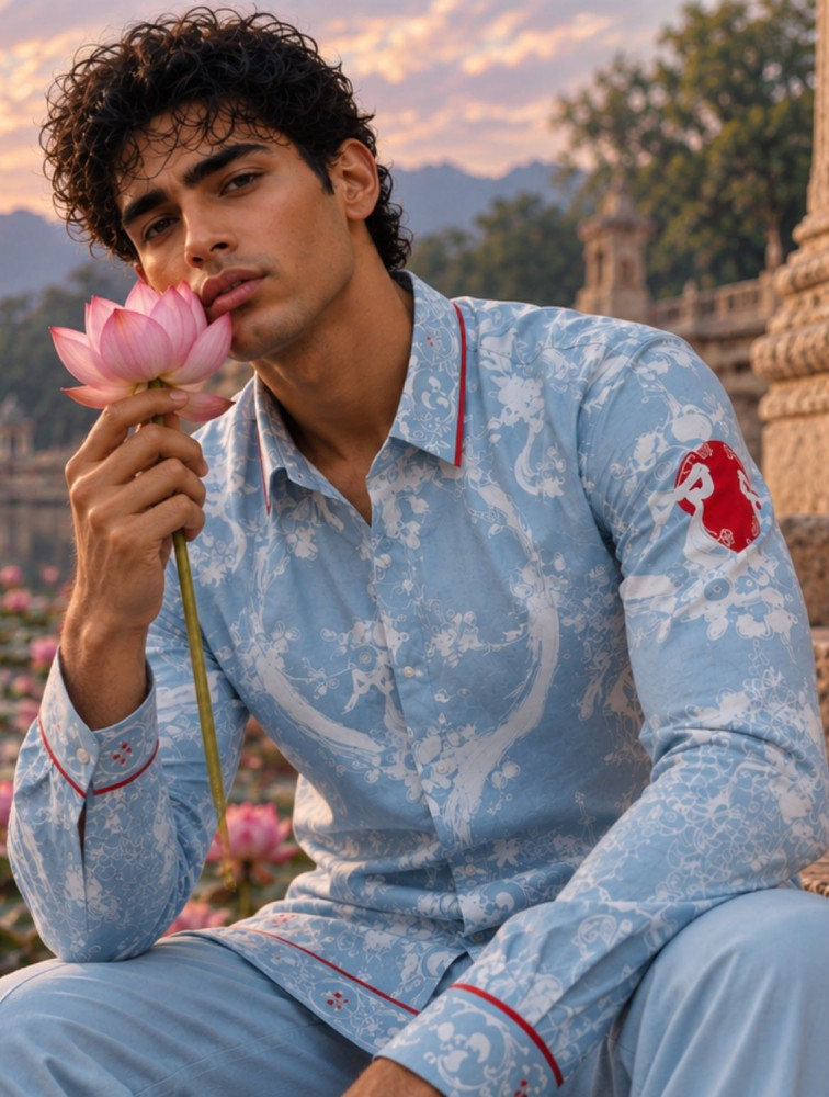 Image of Ritiz Grey Printed Shirt