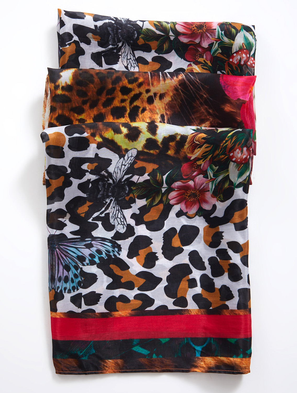 BrownLeo Silk Scarf