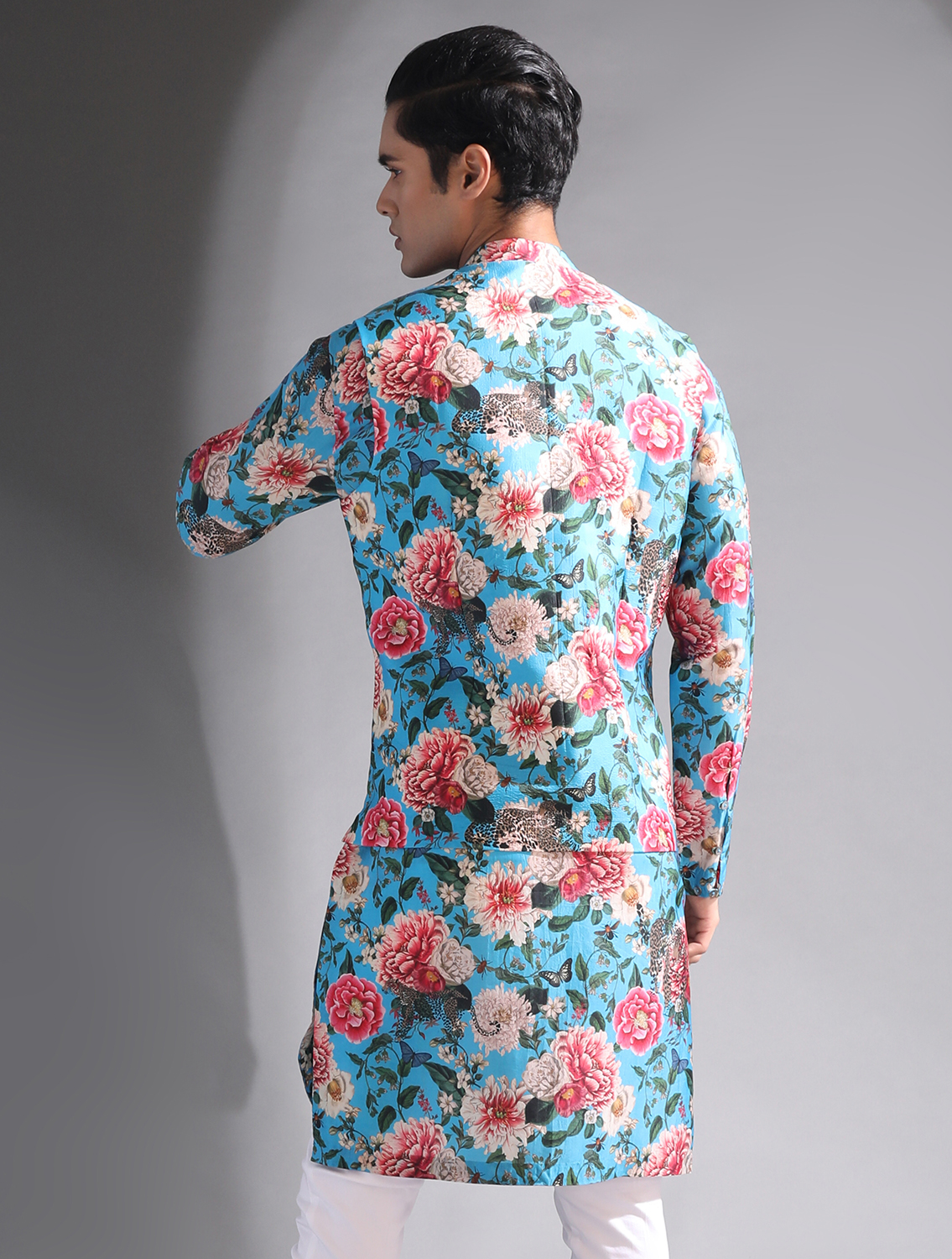 Jhoom Floral Printed Silk Kurta Set