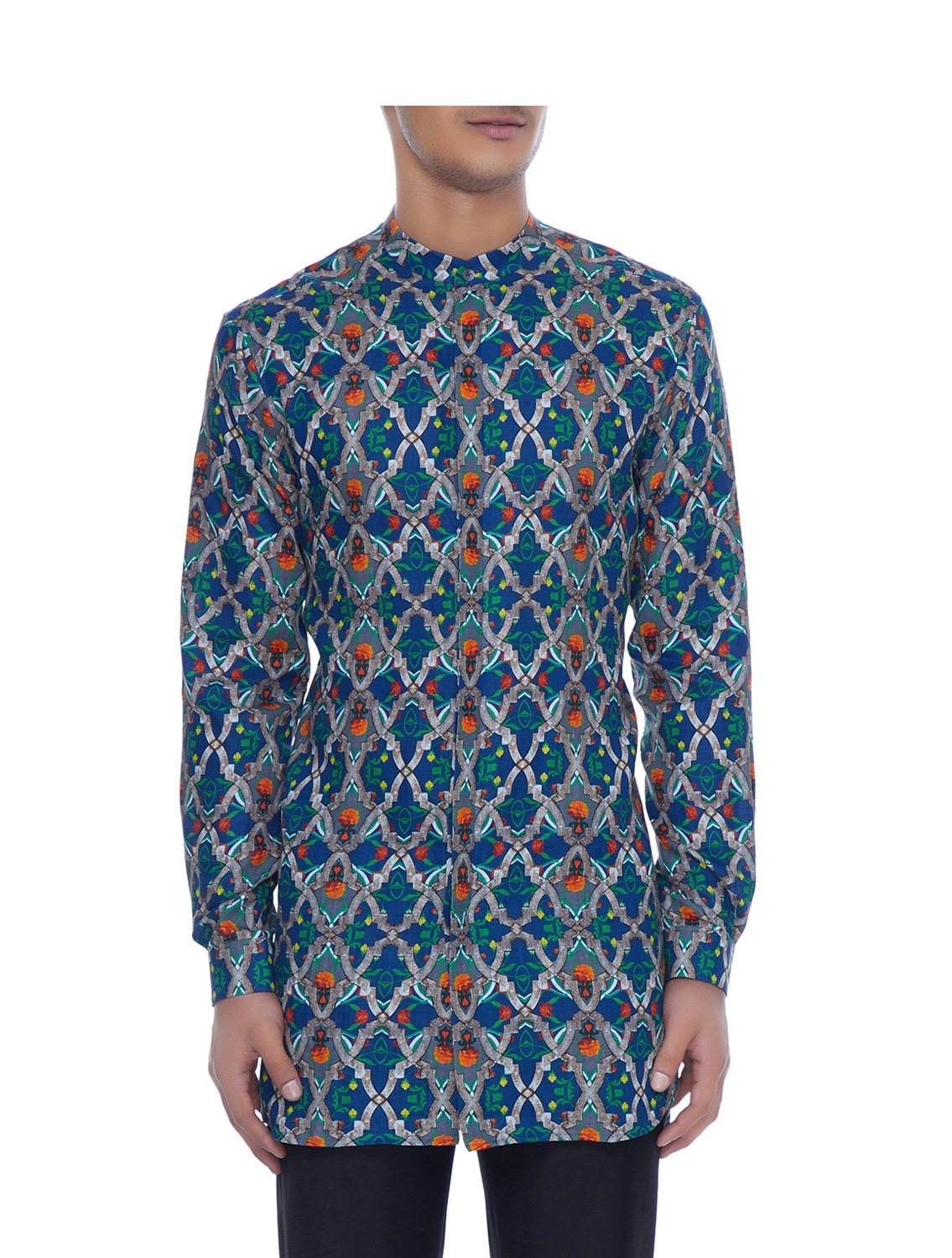 Rewa Linen Kurta Style Shirt