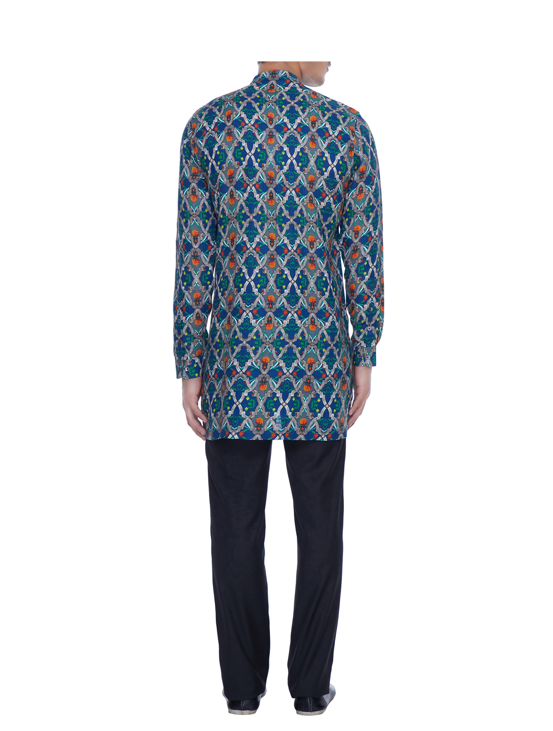 Rewa Linen Kurta Style Shirt Back