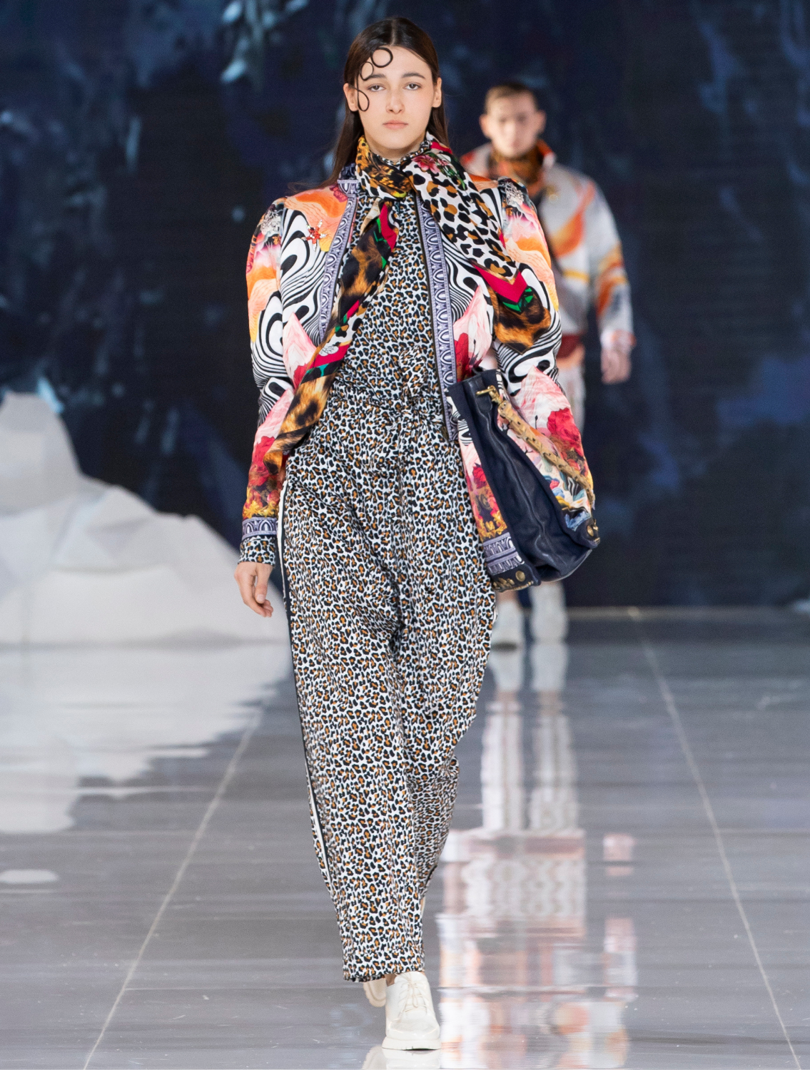 Leopard Printed Paperbag Pants Runway