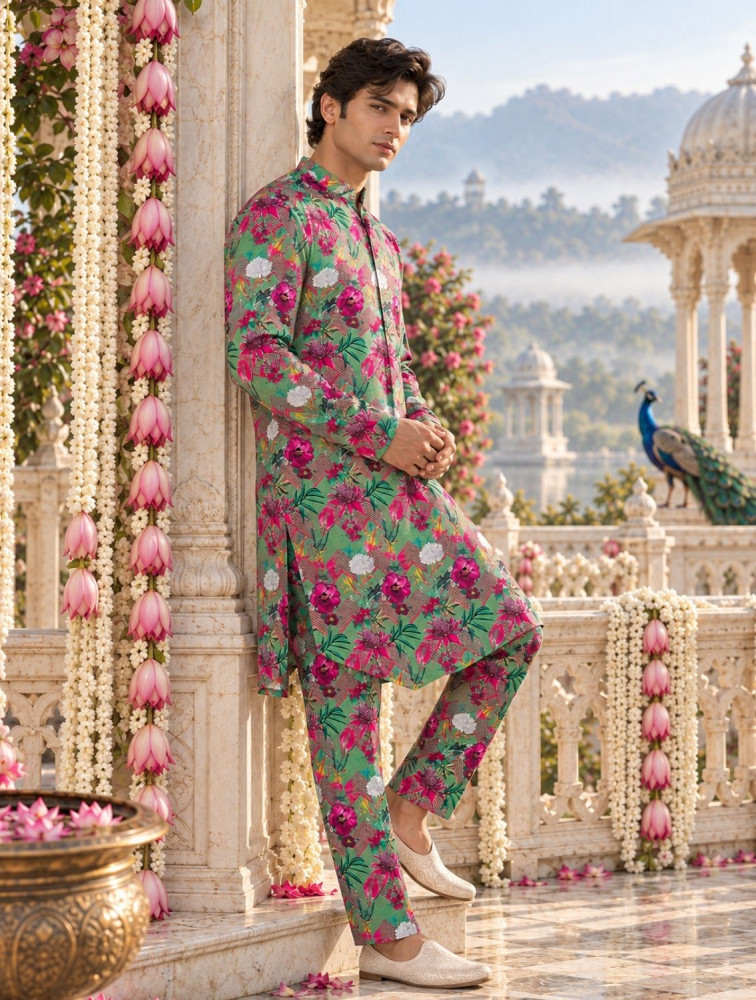 Image of Arya Printed Linen Coord Set