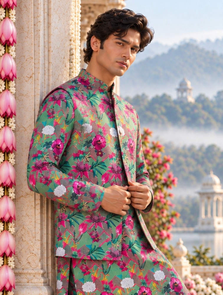 Image of Sayan Lotus Linen Bundi