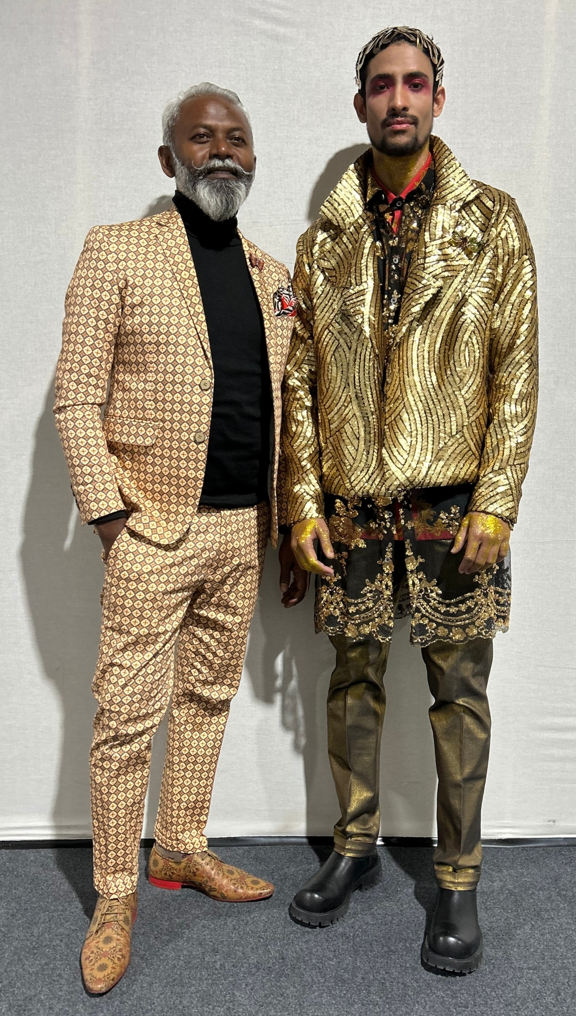 Gold Runway look