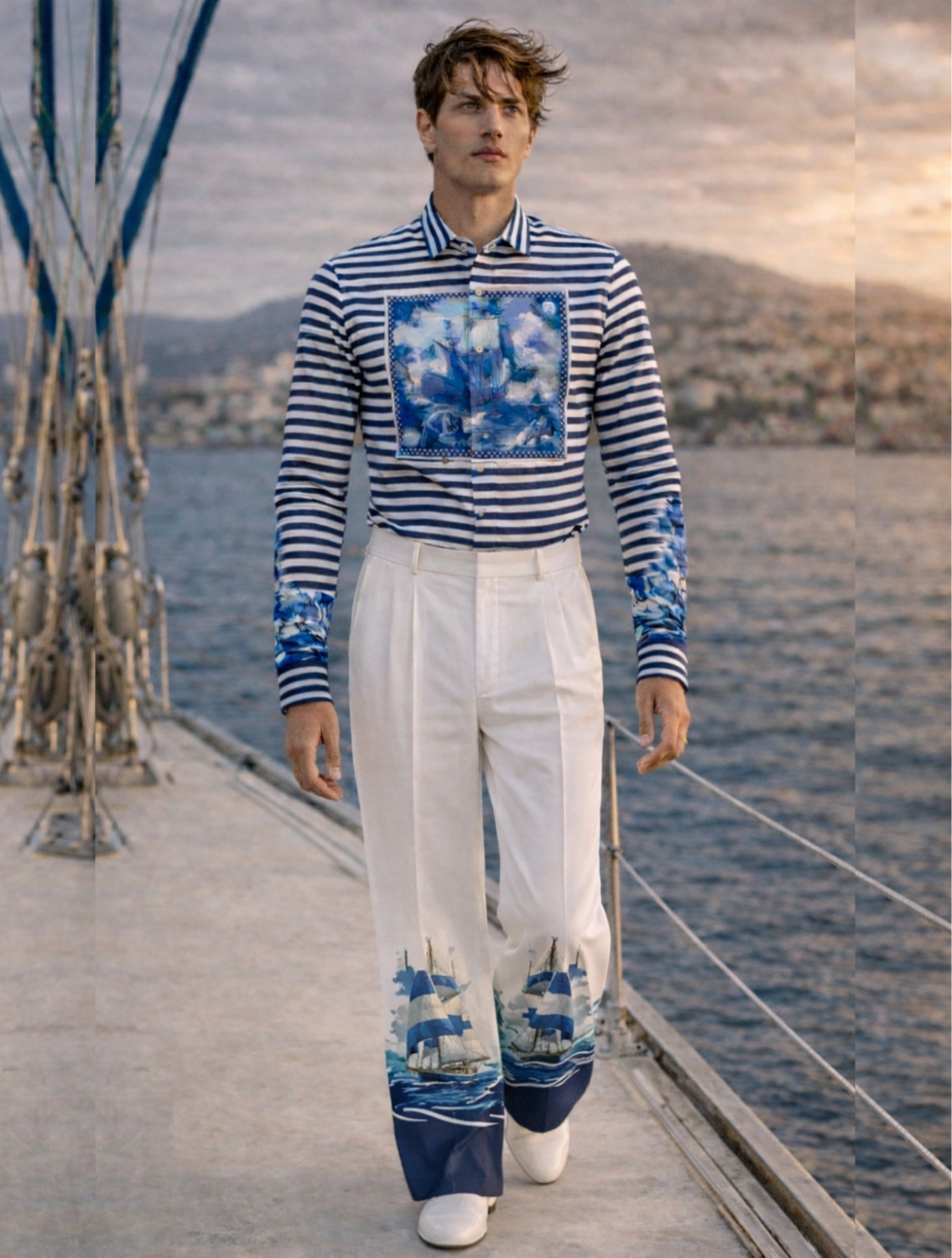 Mariner Engineered Printed Trousers