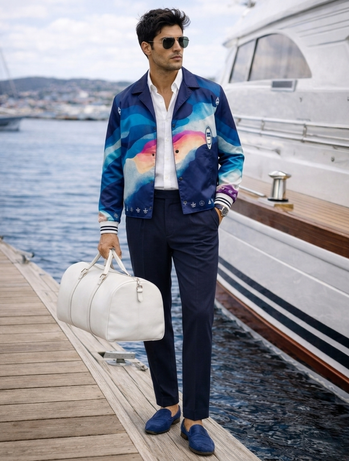 Seafarer Double Breasted Bomber Jacket