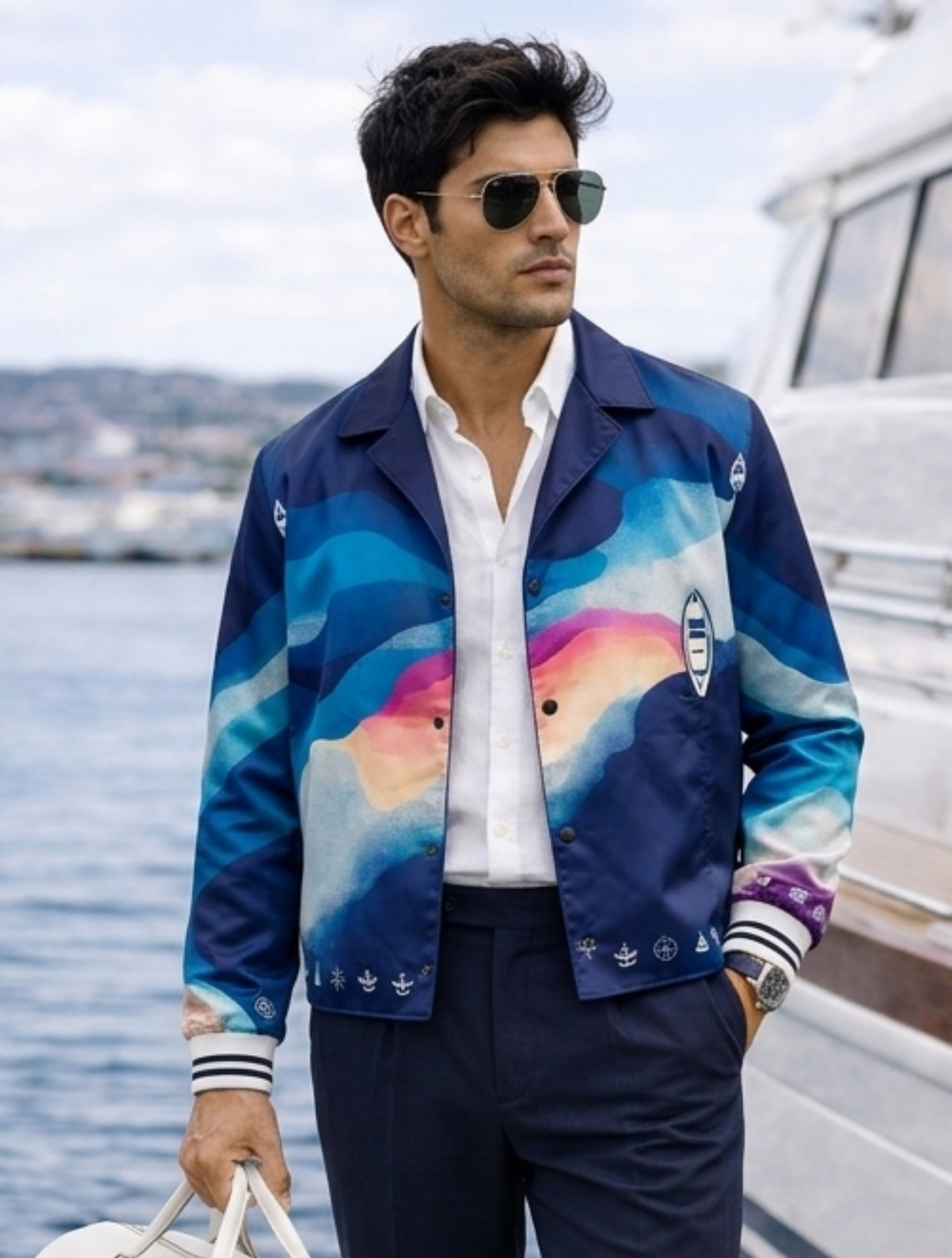 Seafarer Double Breasted Bomber Jacket