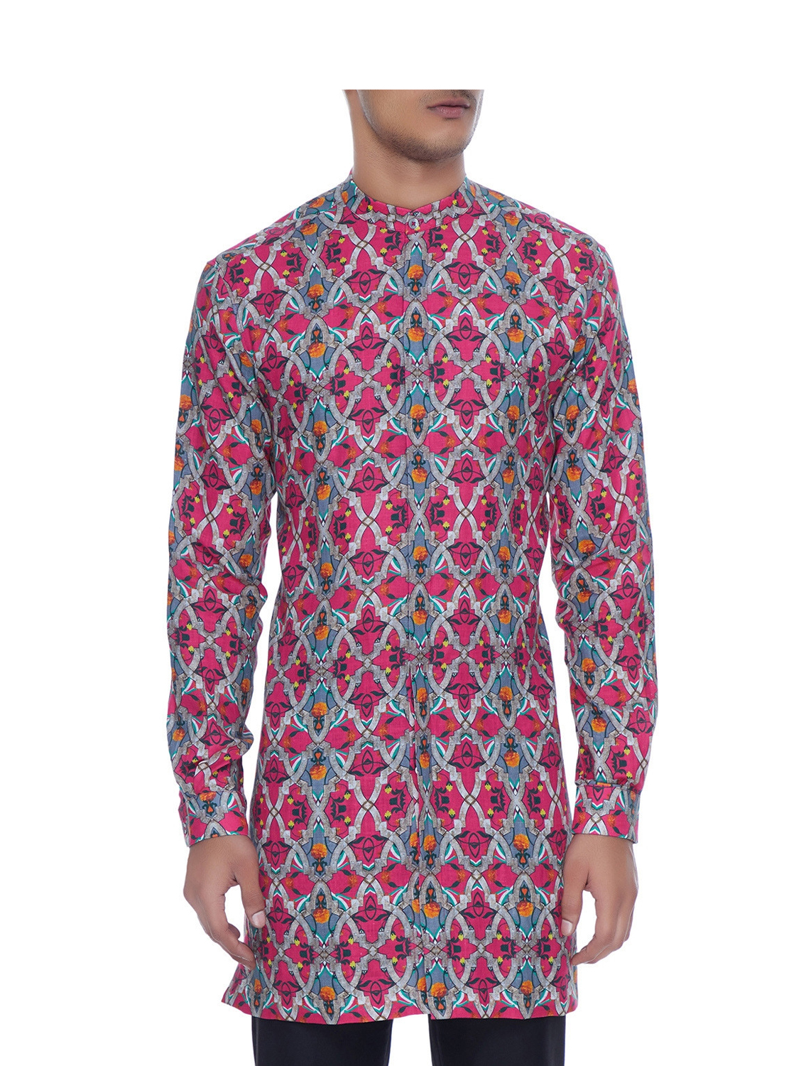 Rudraksh Linen Kurta Style Shirt