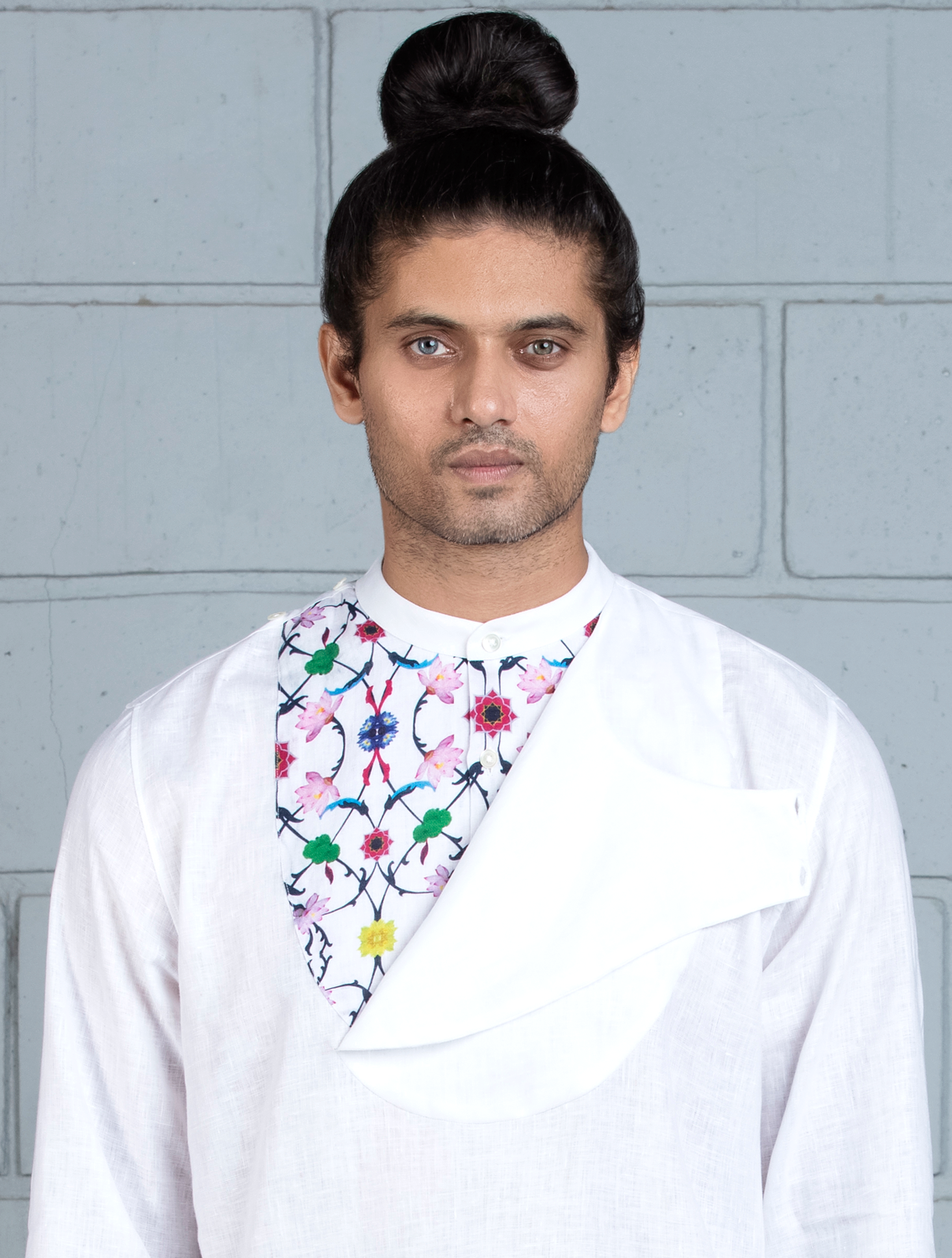 Kriyam Bib Style Shirt and Printed Pant Set