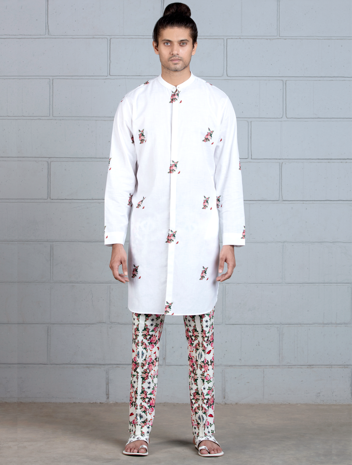 Buta Print Kurta with Printed Pyjamas