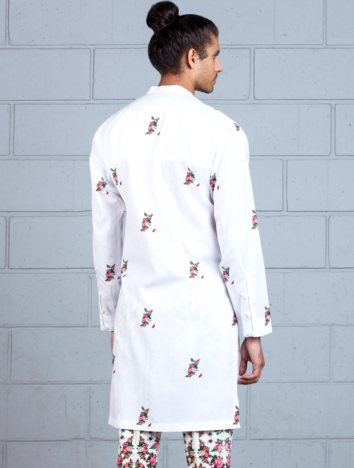 Regular Cotton Kurta with Buta Print