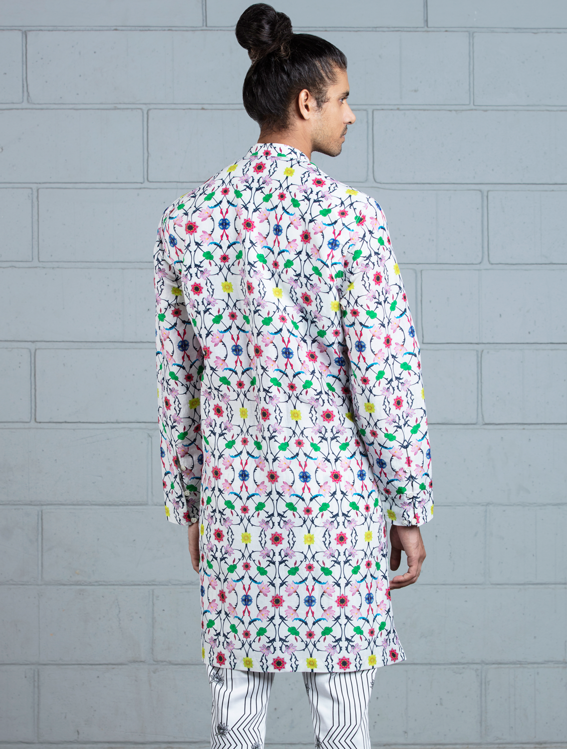 Komol Silk Printed Kurta Back