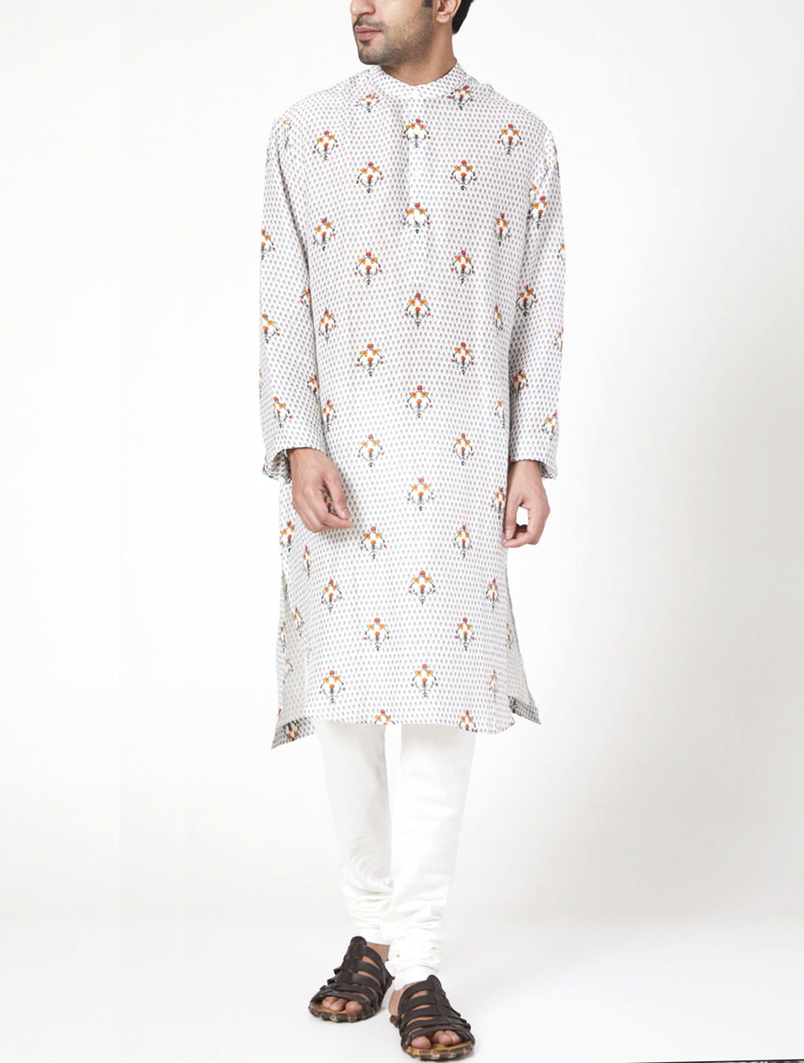 Ustaad Long Silk Kurta Pyjama Set