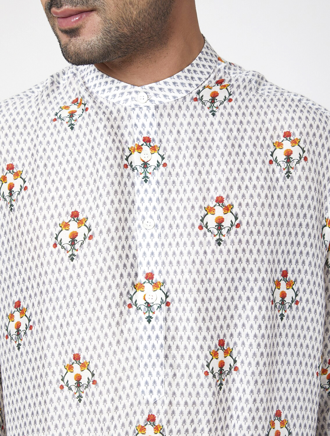 Ustaad Long Silk Kurta Pyjama Zoom