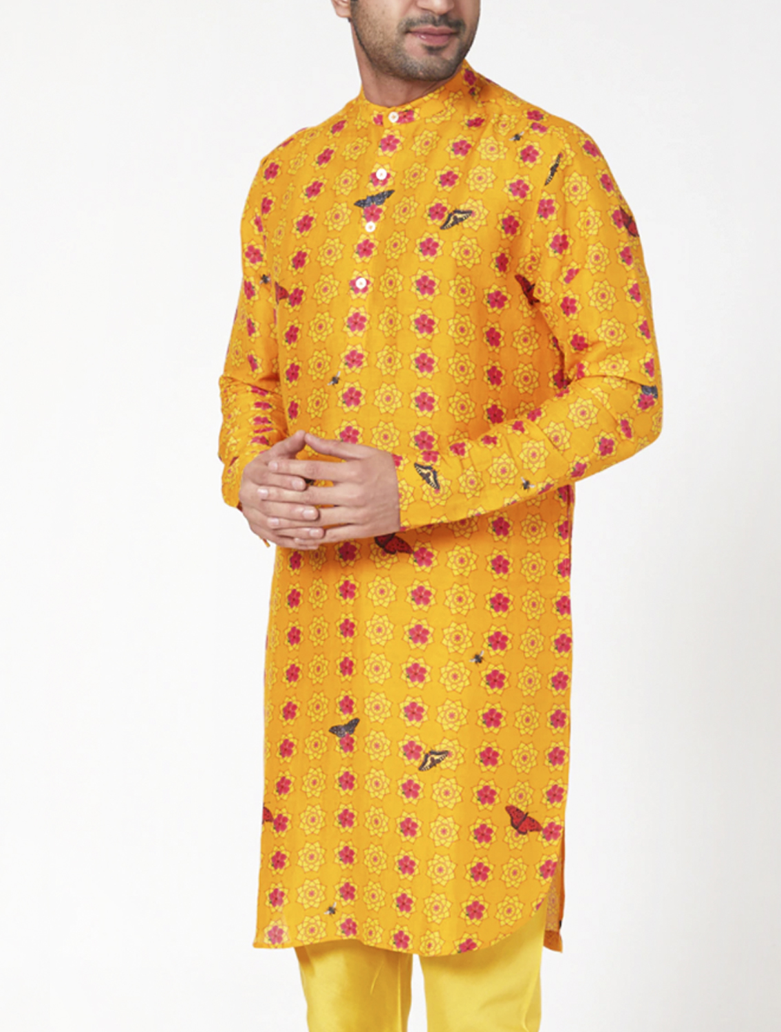 Suryaksh Silk Linen Kurta Pyjama