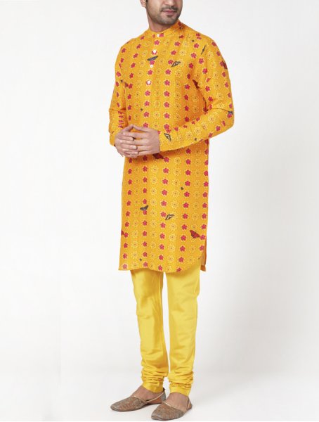 Image of Suryaksh Silk Kurta Pyjama Set