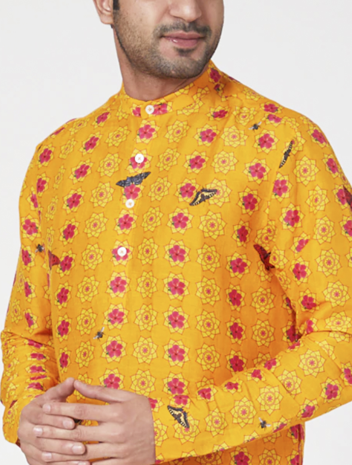 Suryaksh Silk Linen Kurta Pyjama Zoom