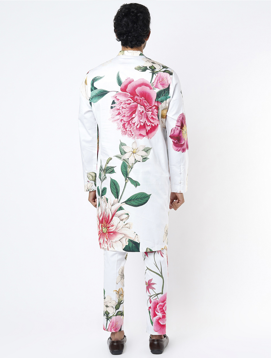Enayat White Floral Kurta Pant Coord Set