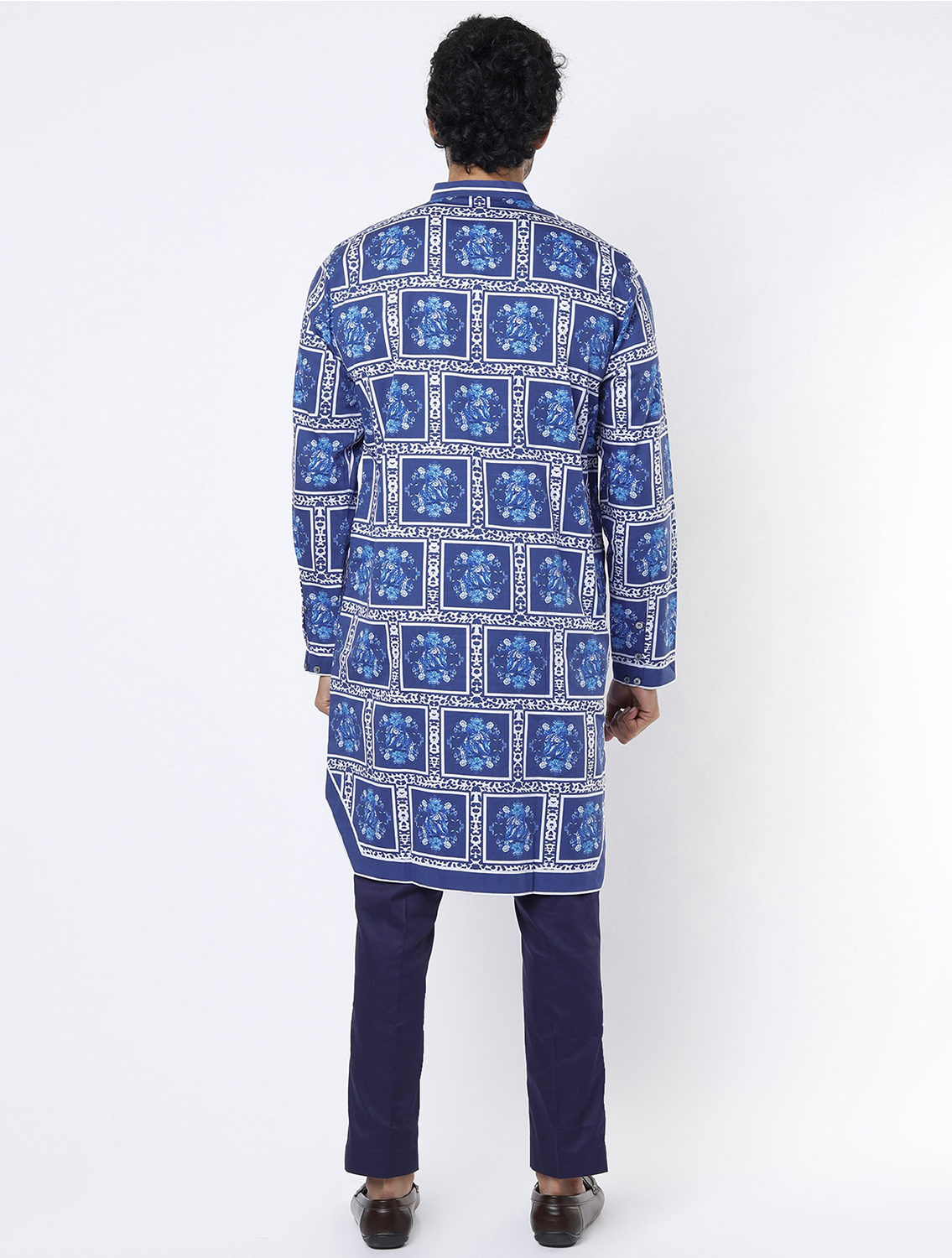 Blueleo Hem Striper Style Long Kurta Pant Set