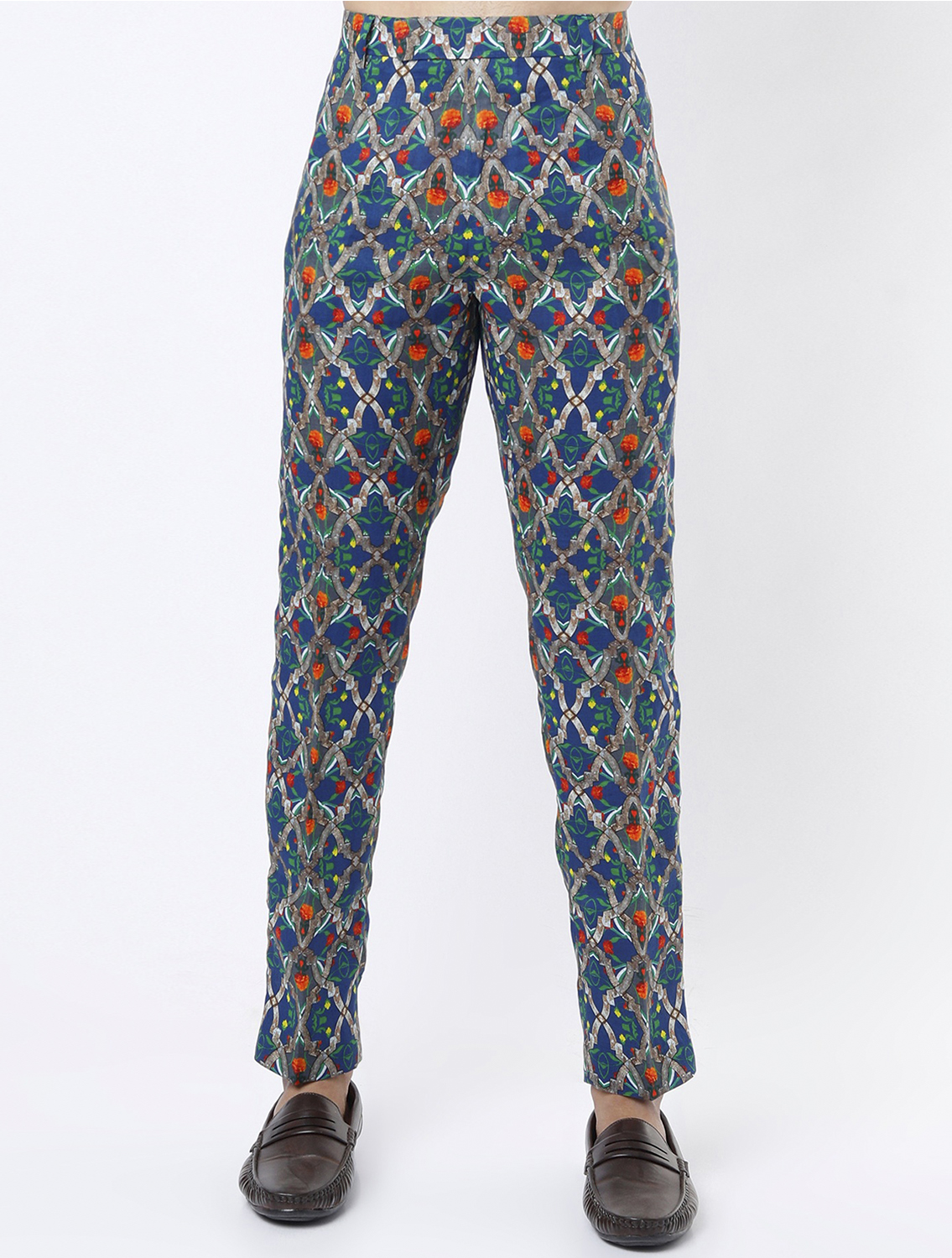 Blue RudraJali Linen Kurta Pant Set