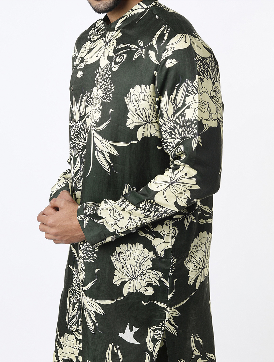 Ekam All-over Printed Silk Kurta Pant Coord Set