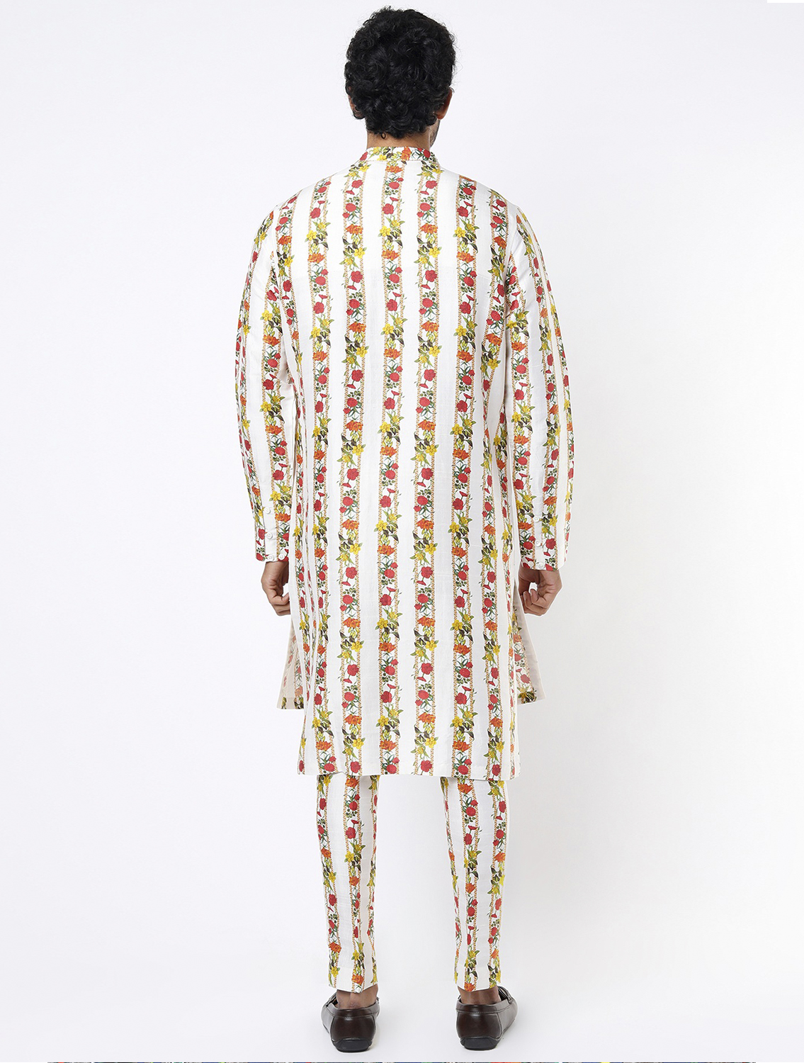 Idris Silk Floral Kurta Pant Set