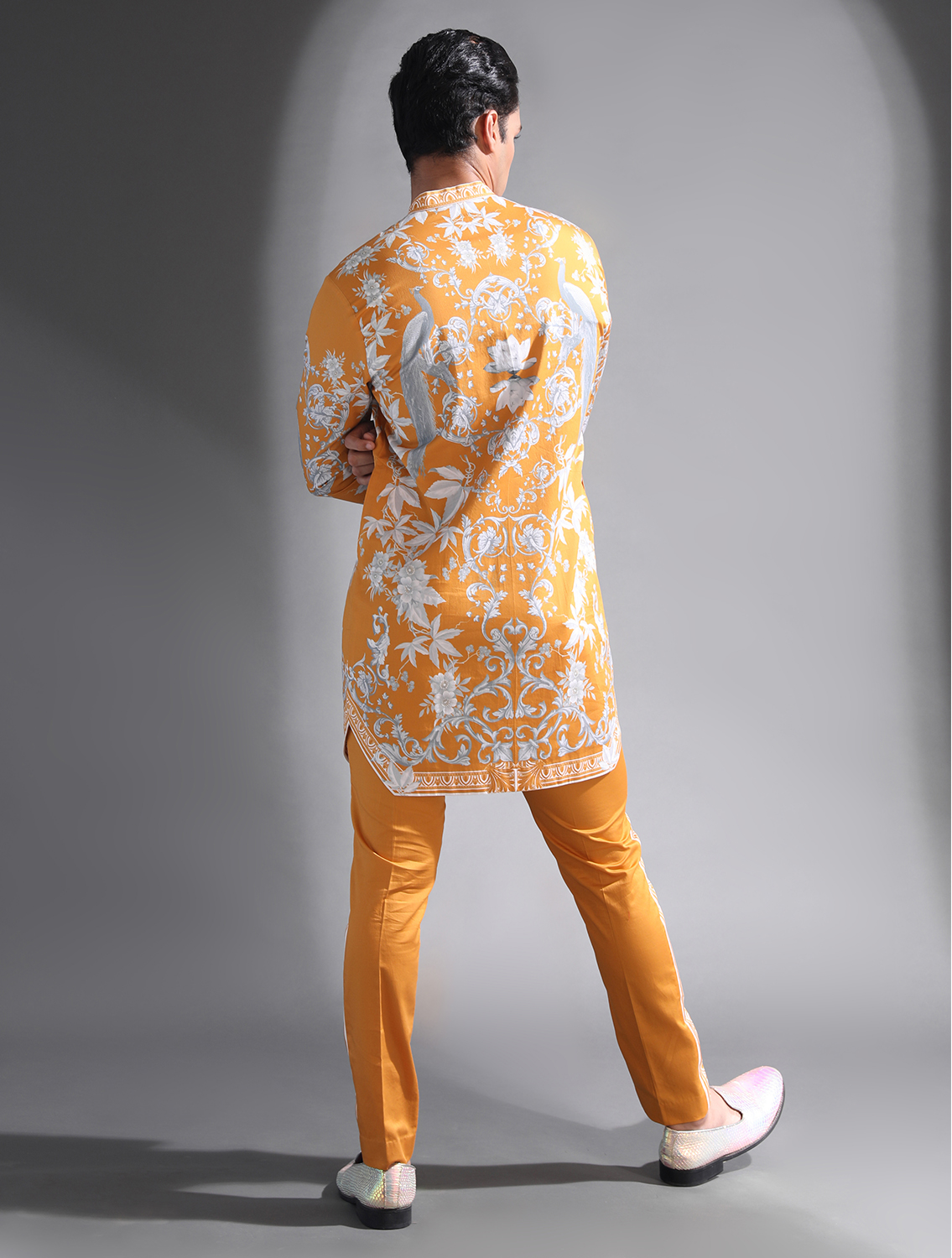 Spock Engineered Printed Kurta Pant Set by Mr Ajay Kumar