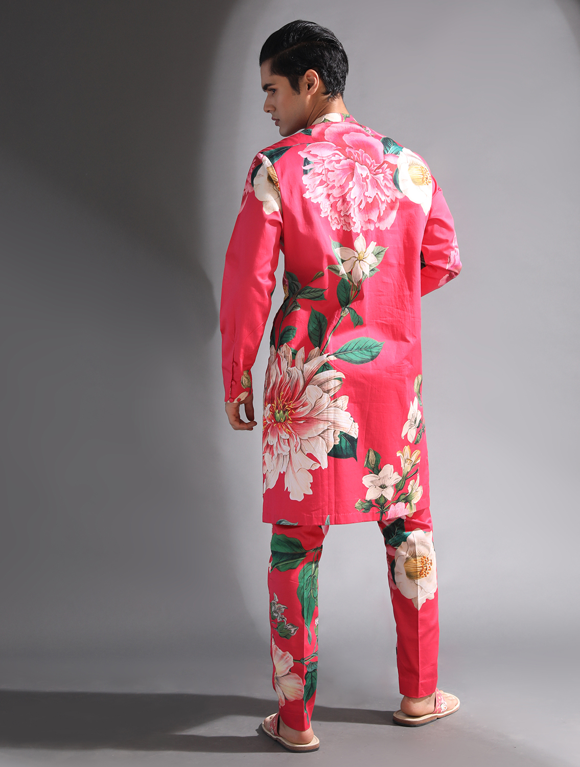 Swayam Red Floral Kurta Pant Set