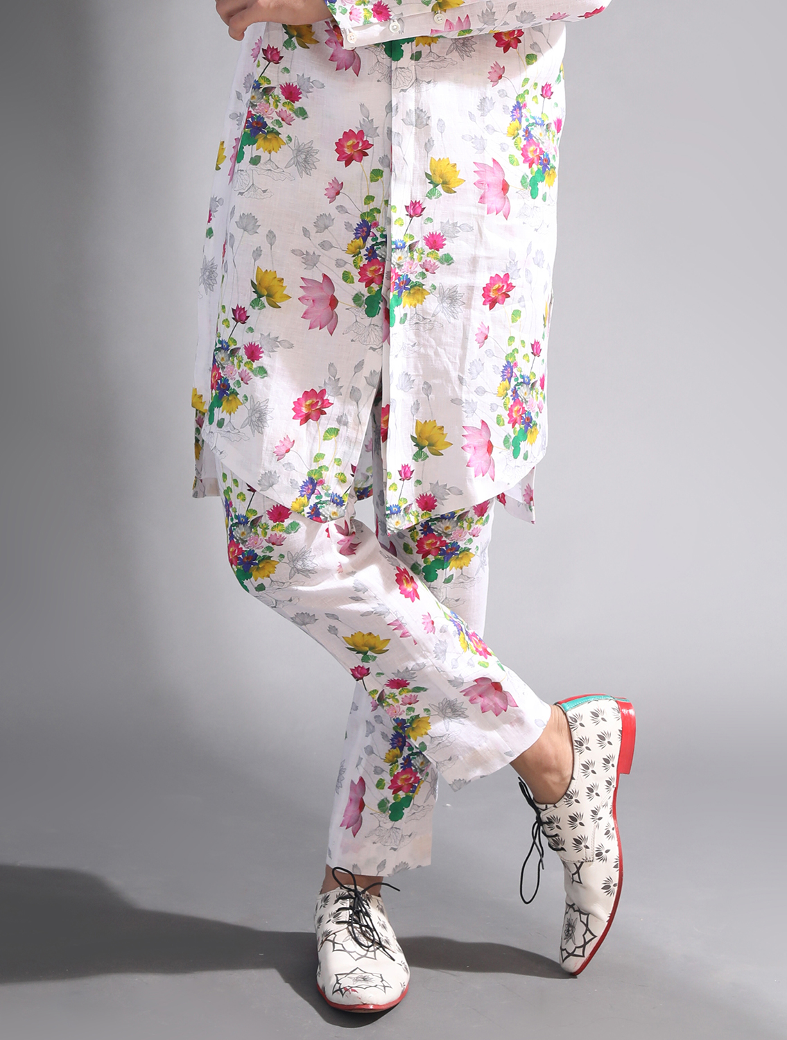 Sakura Linen Kurta Pant Set