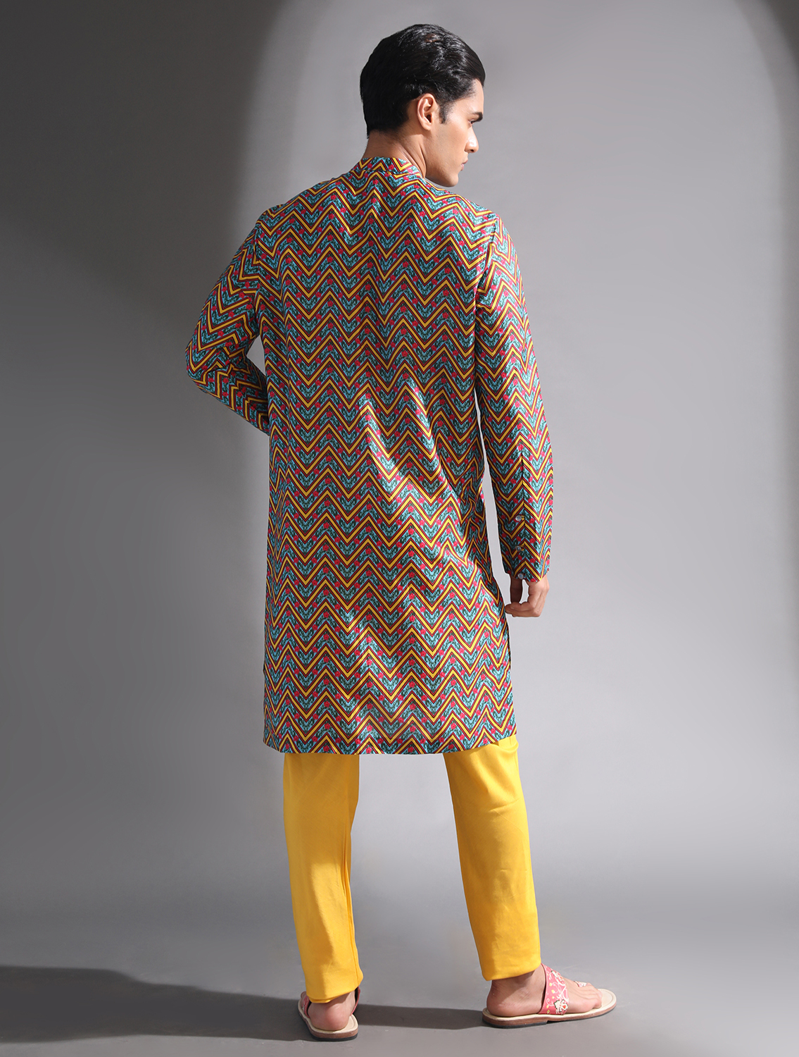 Ayushman Printed Silk Kurta Set