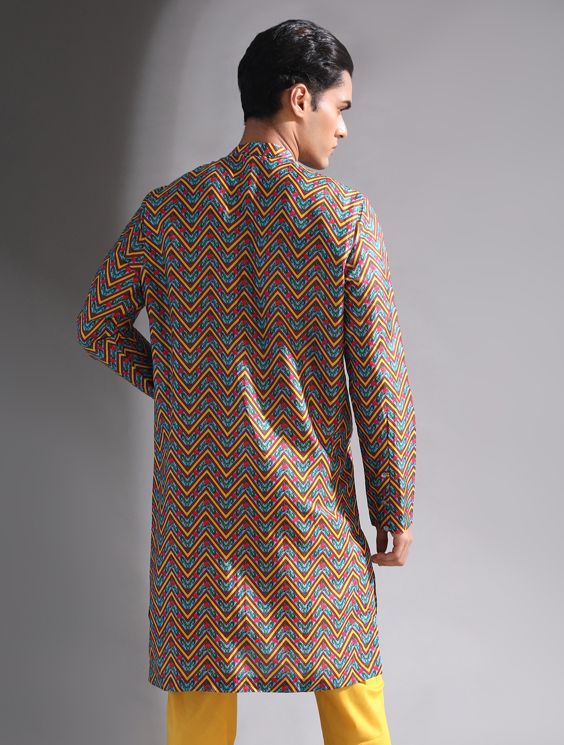 Ayushman Printed Silk Kurta Set